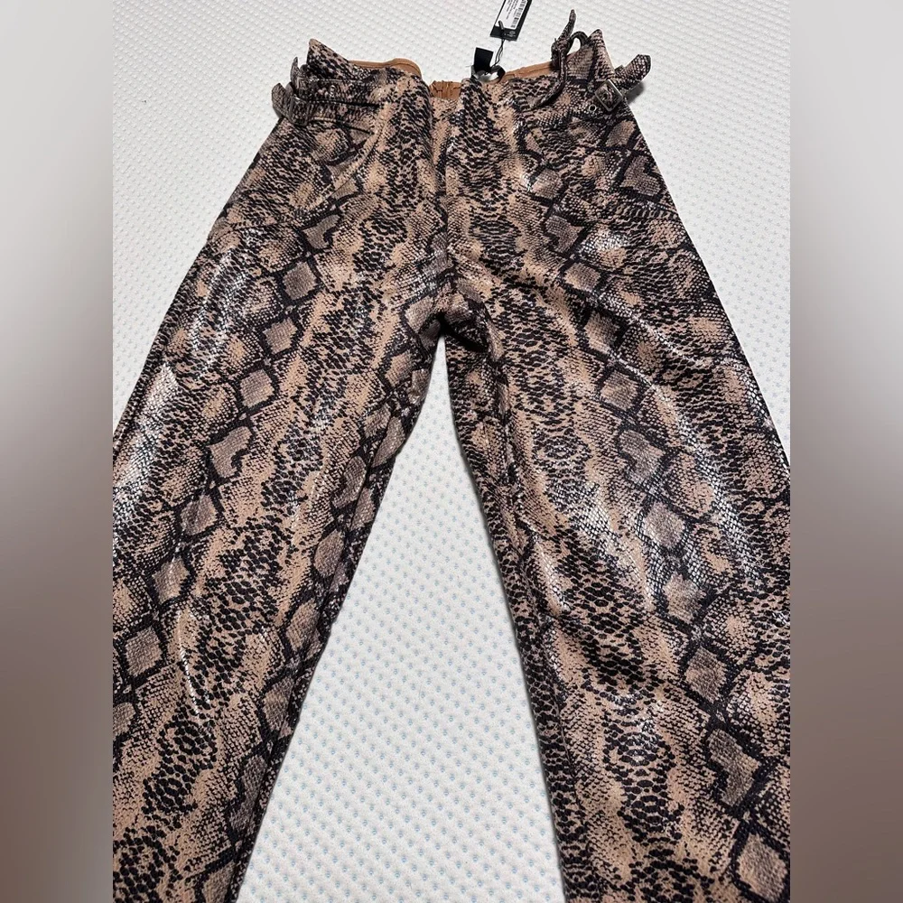 Faux Leather Snake Skin Pants - Picture 6 of 8